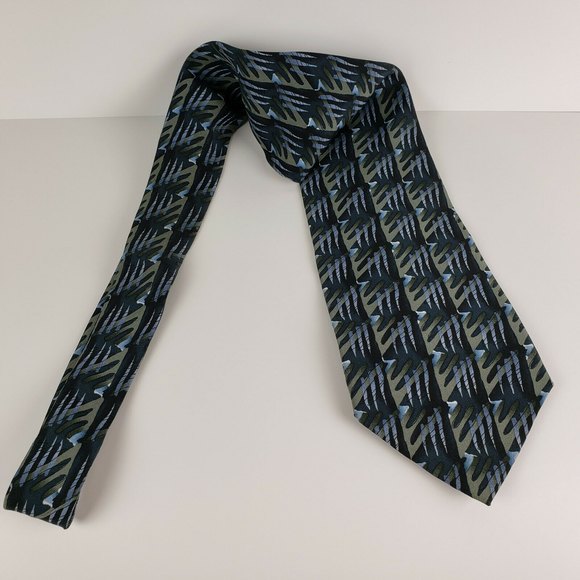 J. Garcia VIntage Men's Silk Tie Chicken & Cat Collection Eighteen Abstract EUC - Picture 3 of 6